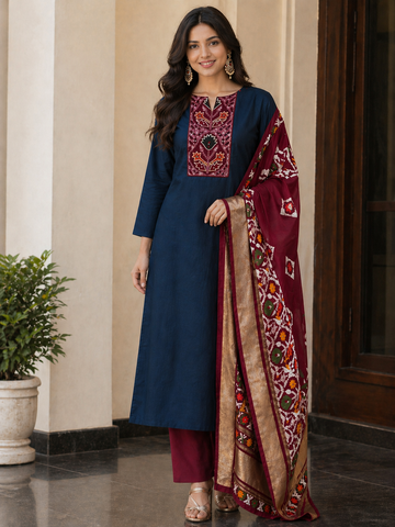 Cotton batik print trending suit