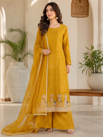 Fendi silk fancy embroidered handwork , designer suit