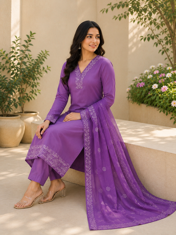 Roman silk low range fancy suit
