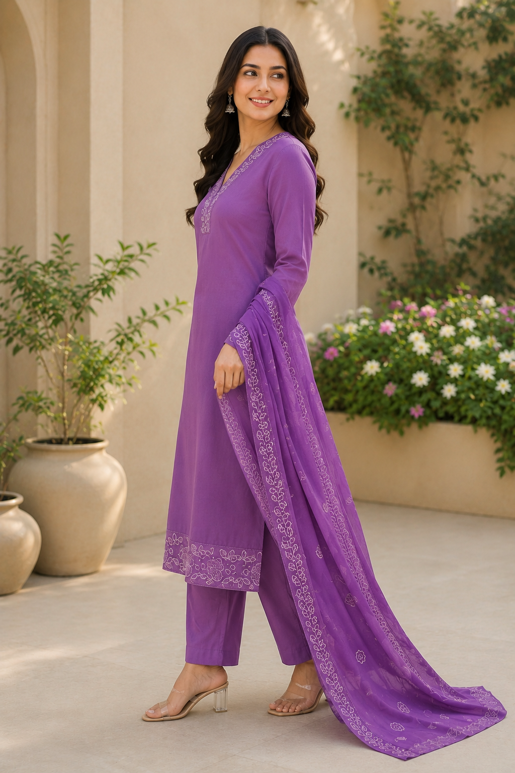 Roman silk low range fancy suit
