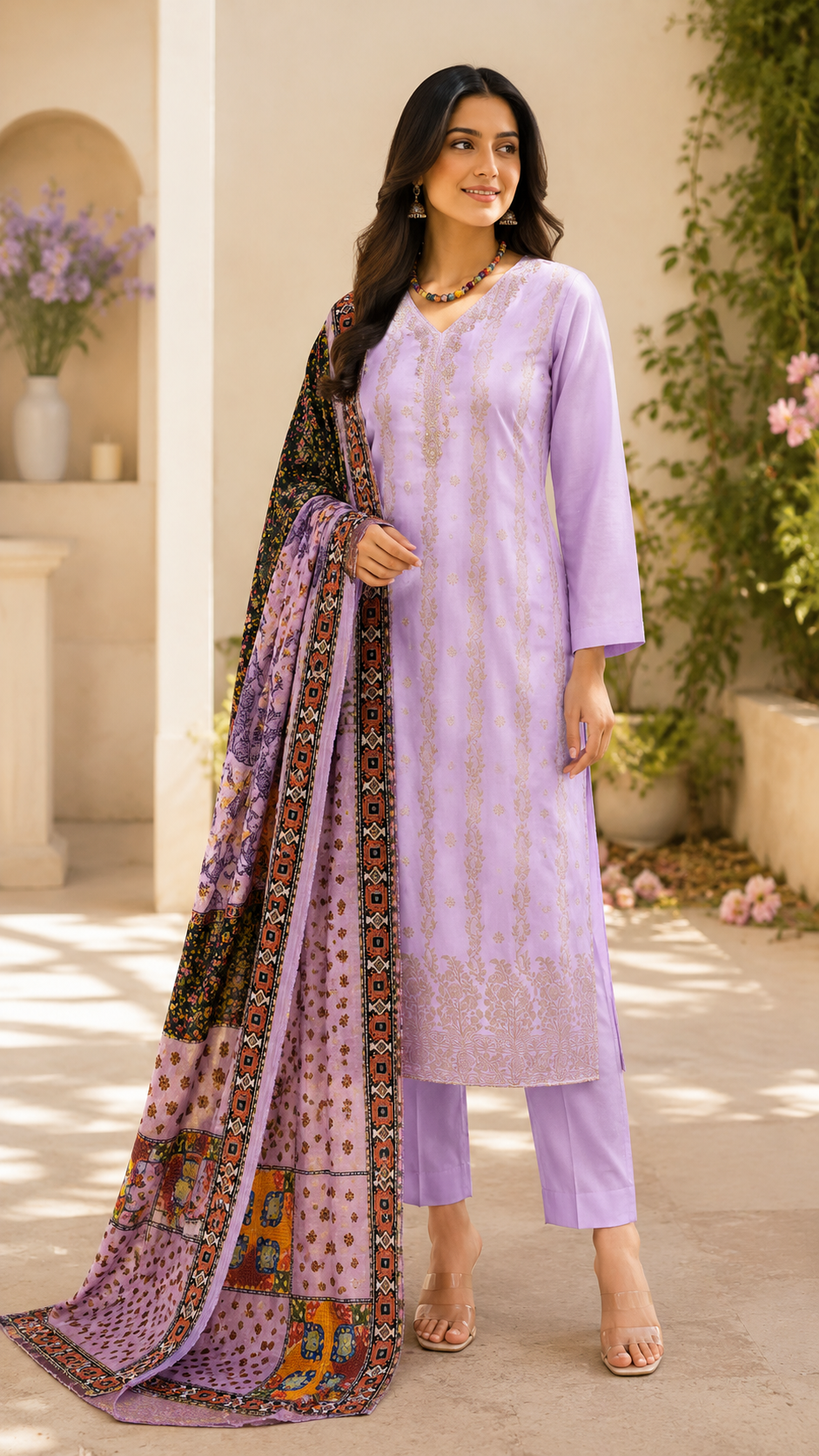 Dolla silk jaquard weaving suit