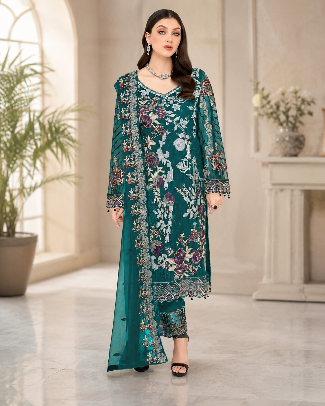 Pakistani style georgette designer party wear suit