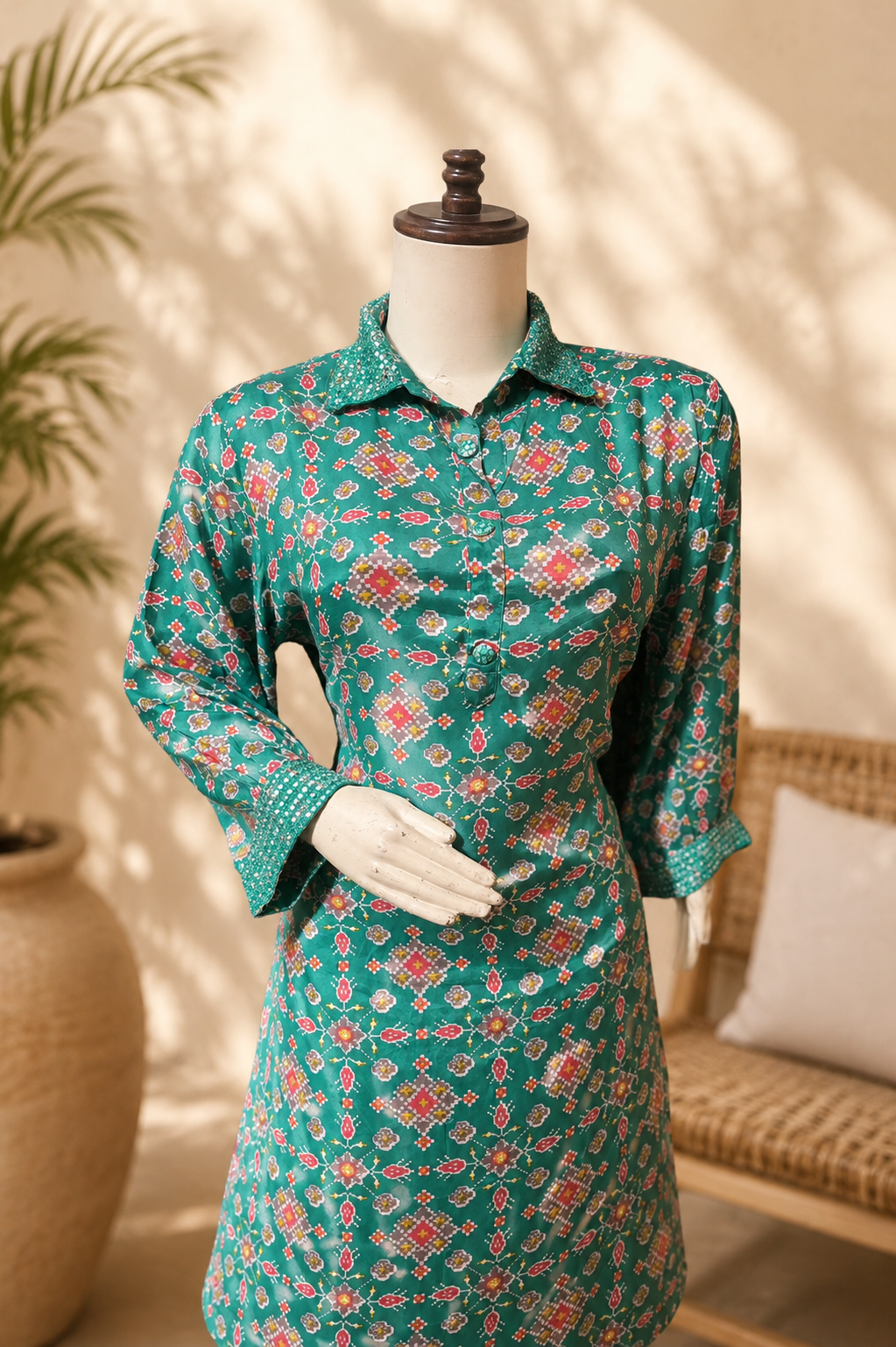 Pure muslin soft fabric designer sequence work co-ord set