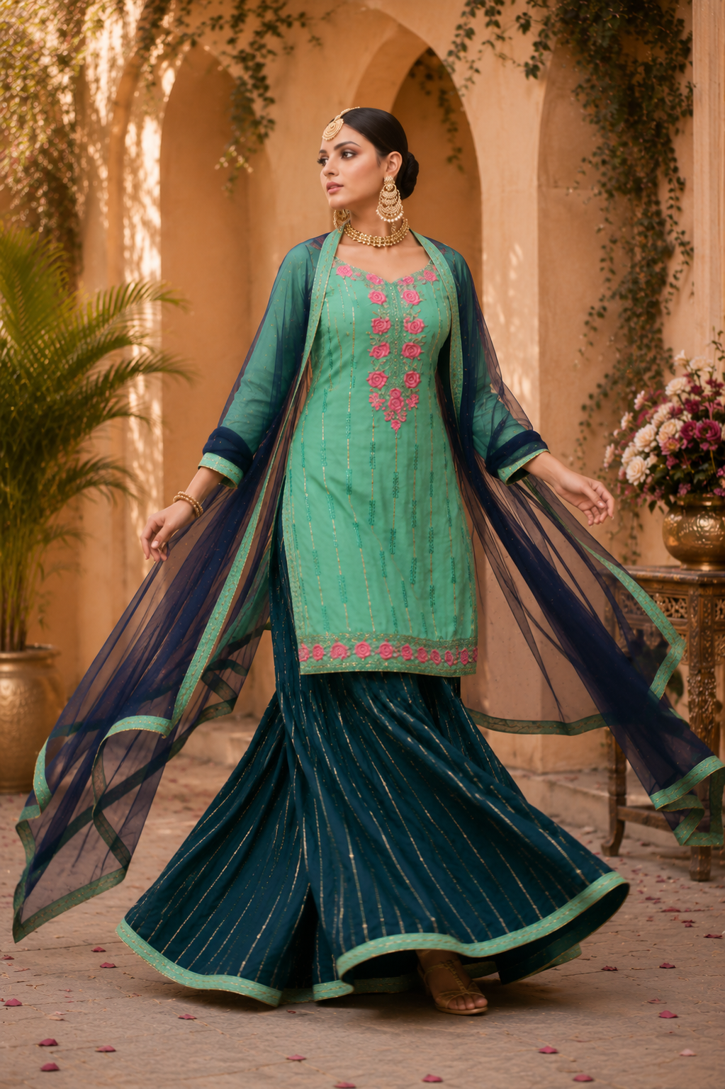 Wedding wear sharara fancy suit