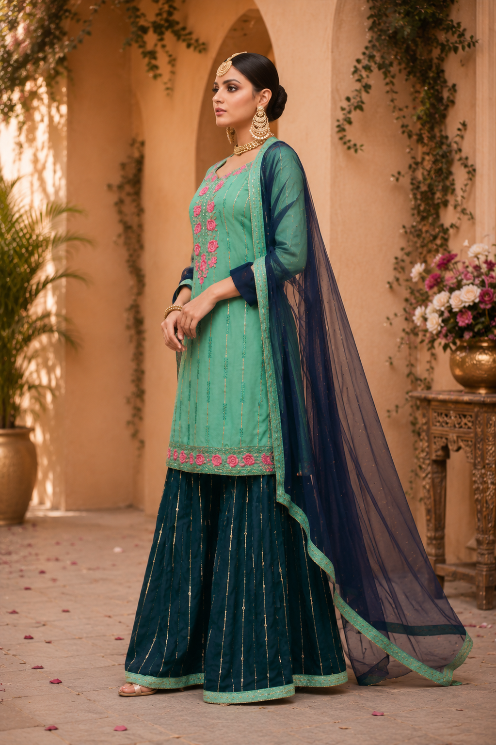Wedding wear sharara fancy suit