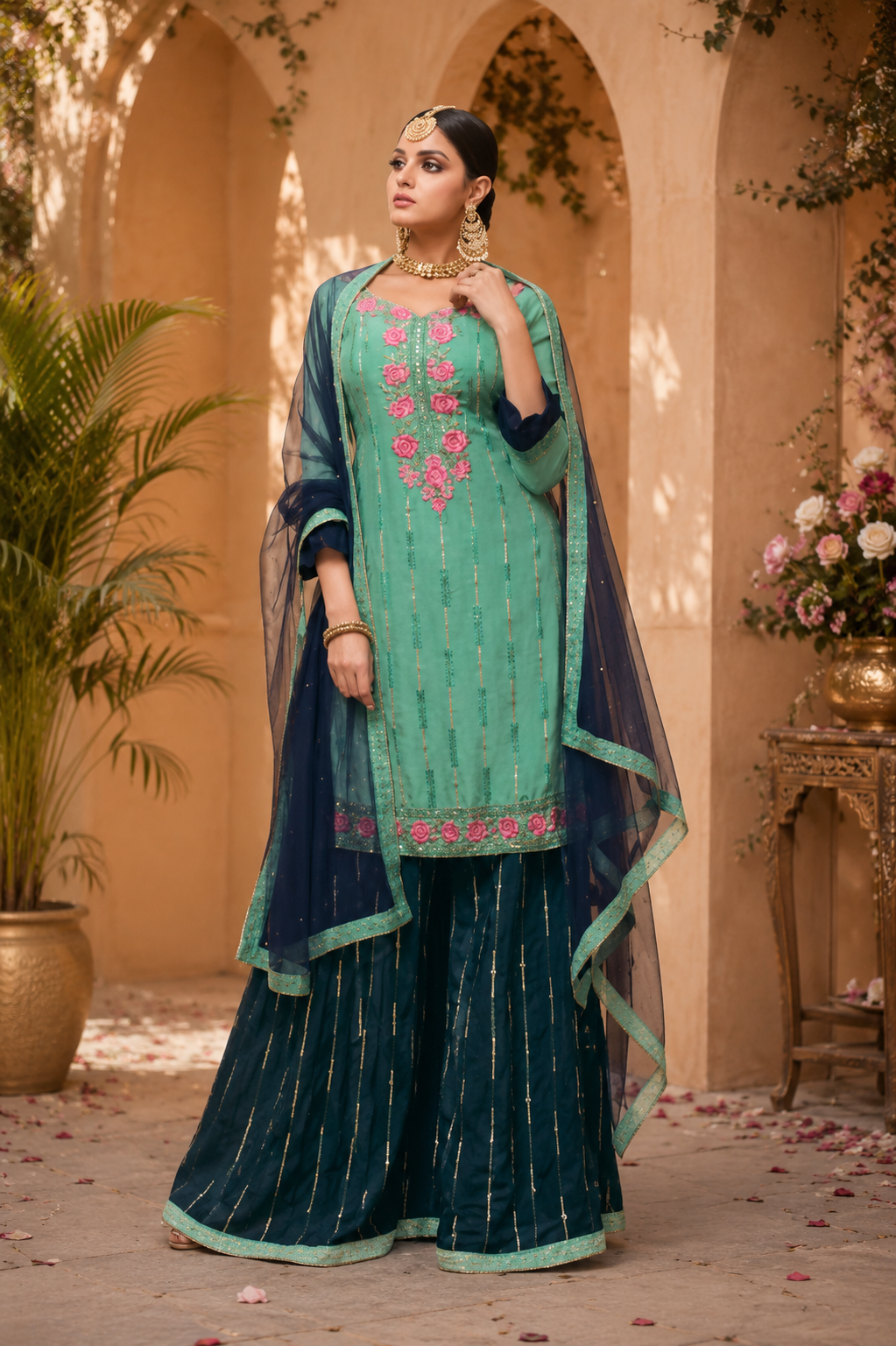 Wedding wear sharara fancy suit