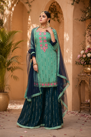 Wedding wear sharara fancy suit