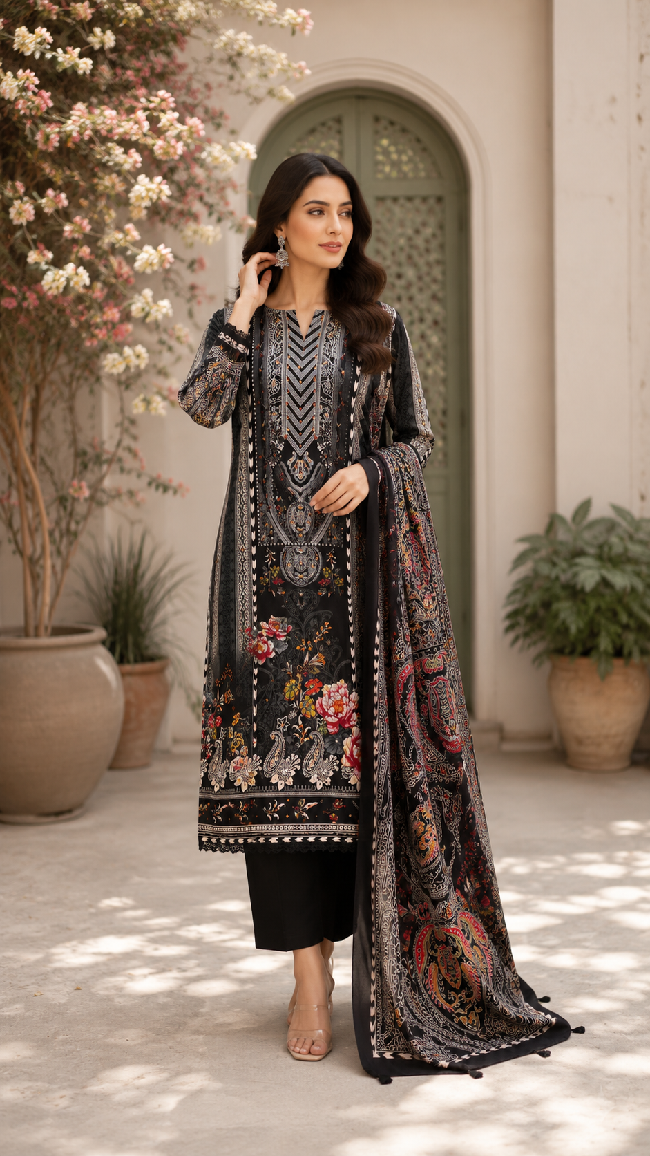 Pure cotton pakistani style print suit