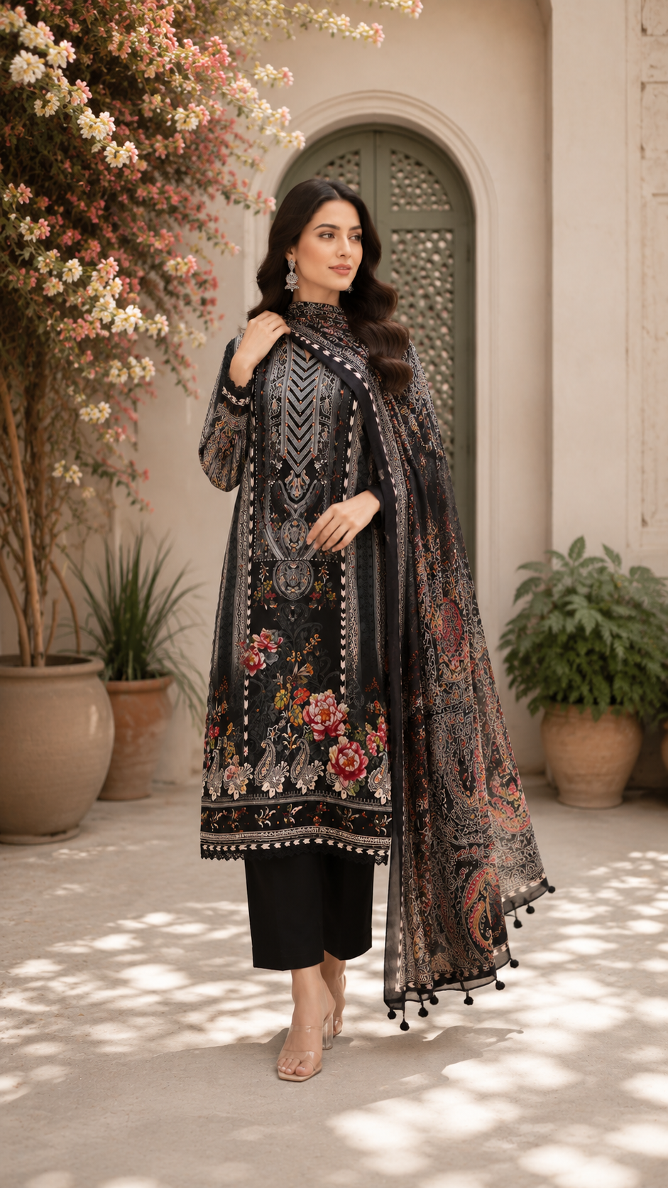 Pure cotton pakistani style print suit