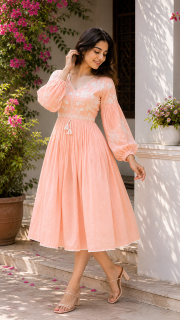 Pure cotton embroidered classy tunic