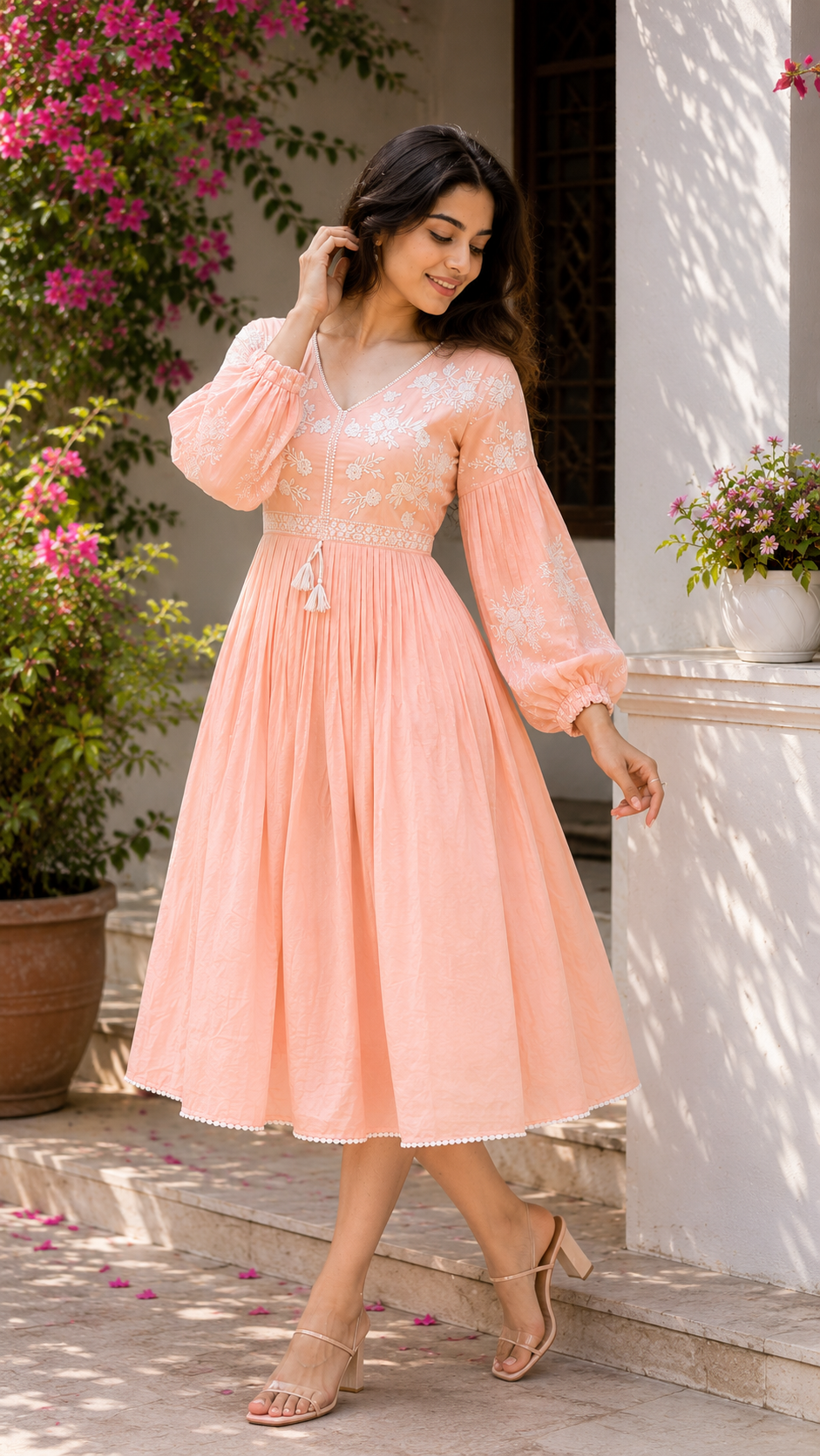 Pure cotton embroidered classy tunic