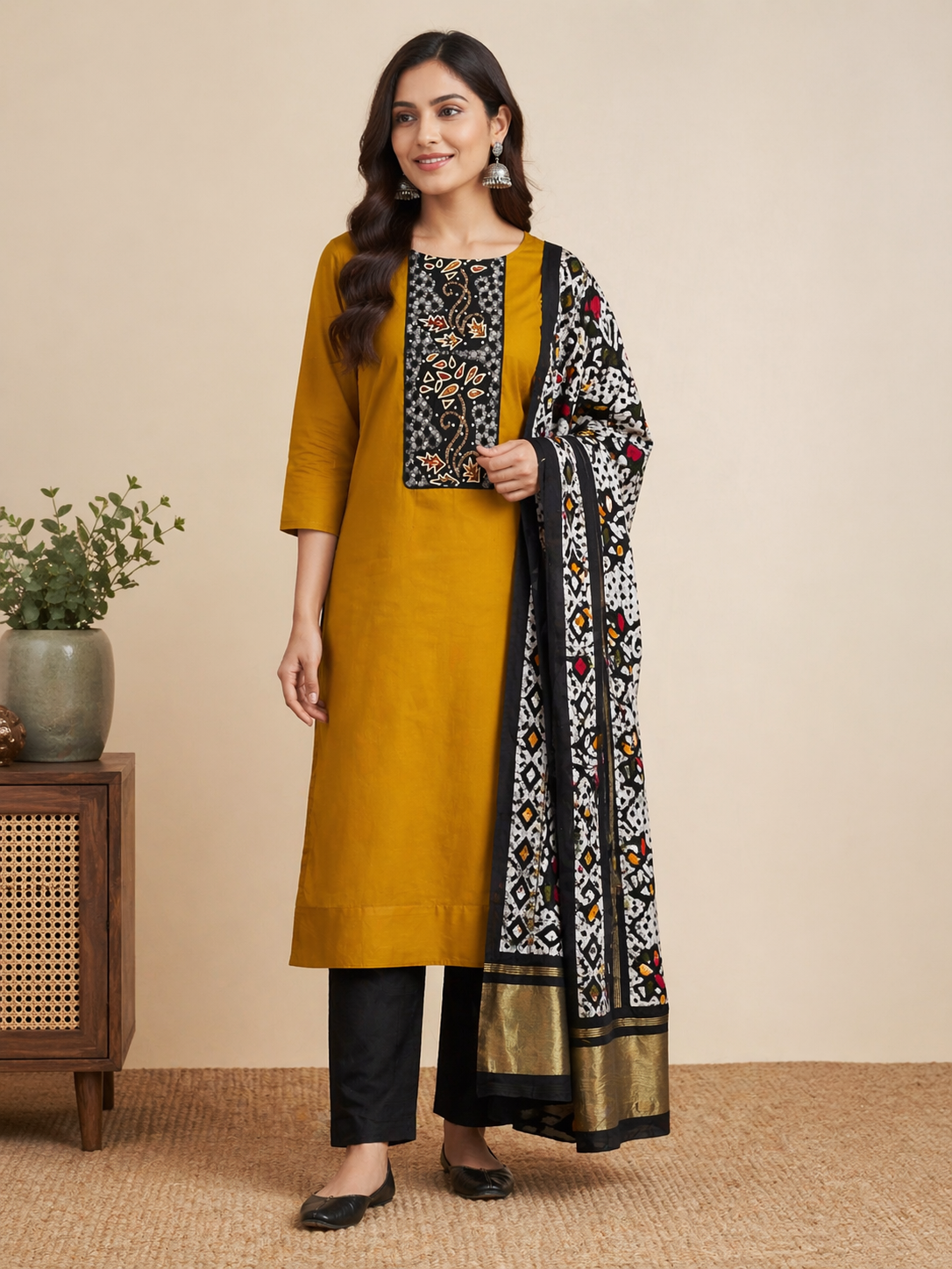 Cotton batik print trending suit