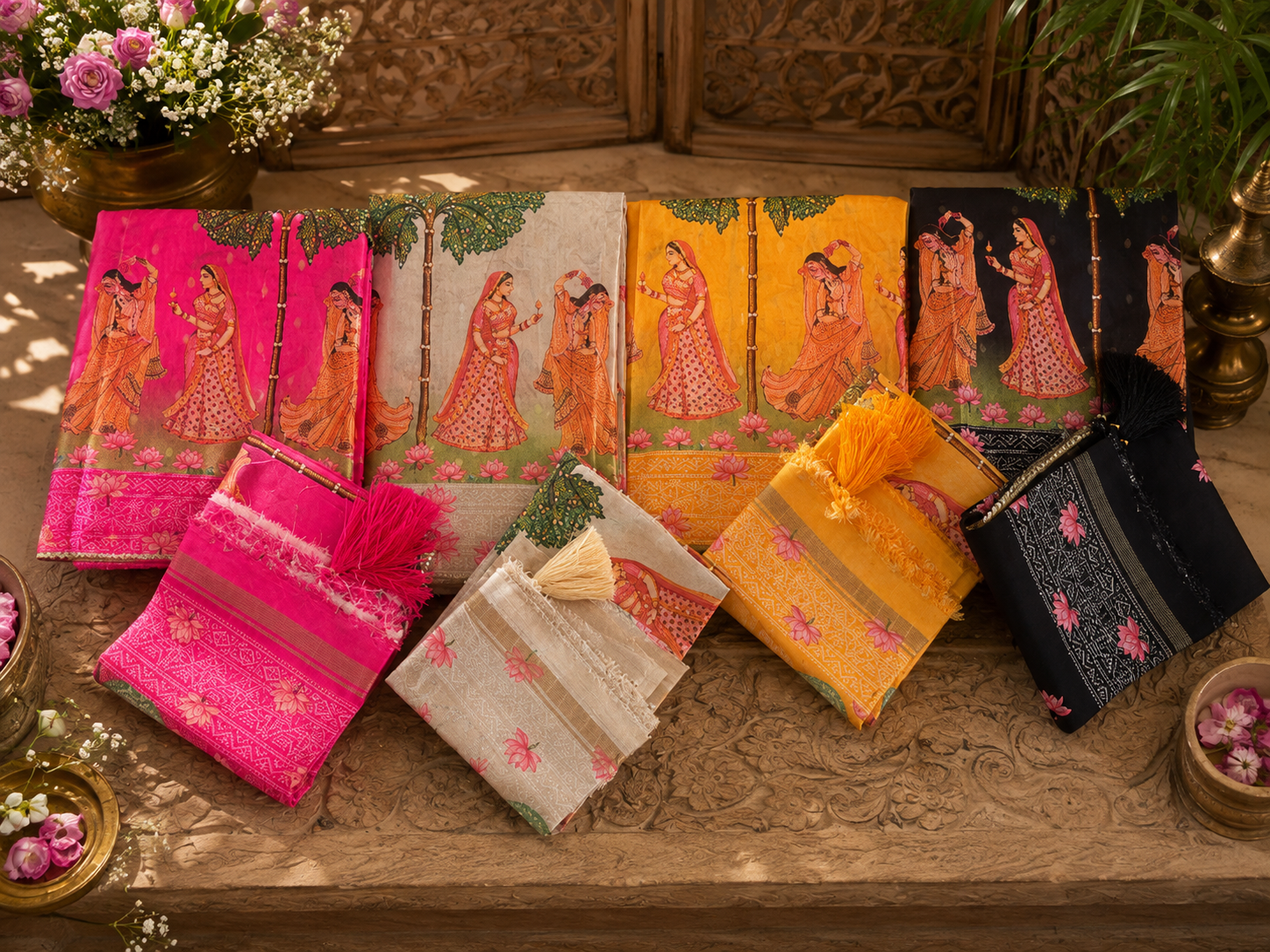 Premium Maheshwari Silk with elegant self-weaving texture