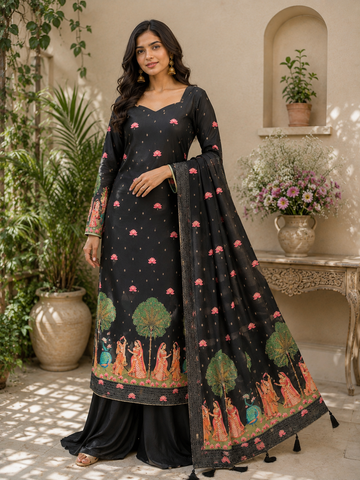 Premium Maheshwari Silk with elegant self-weaving texture