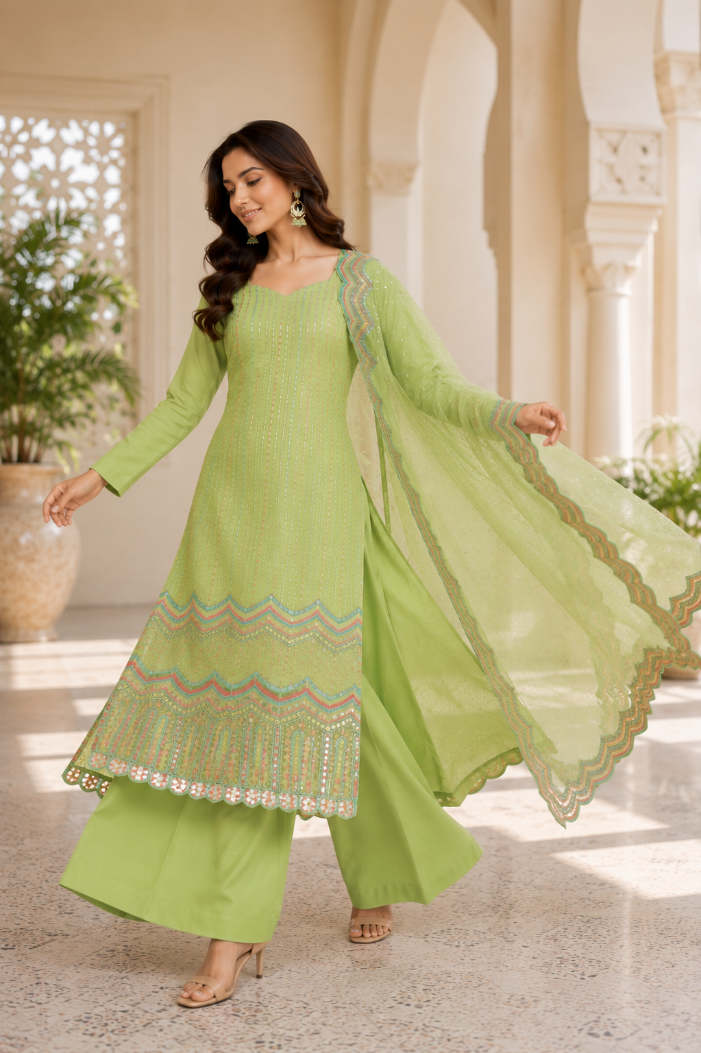 Designer sequence work party wear stylish suit