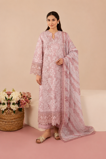 Pure lawn cotton embroidery with patch work english shade