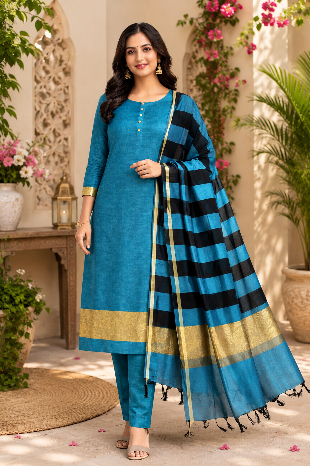 Maheshwari silk premium quality summer wear suit