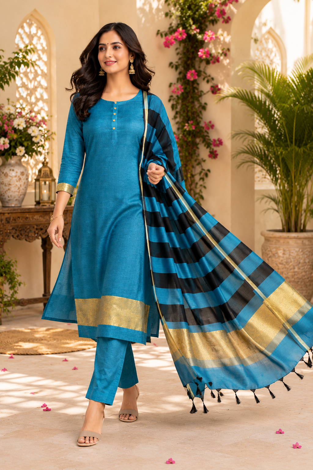 Maheshwari silk premium quality summer wear suit