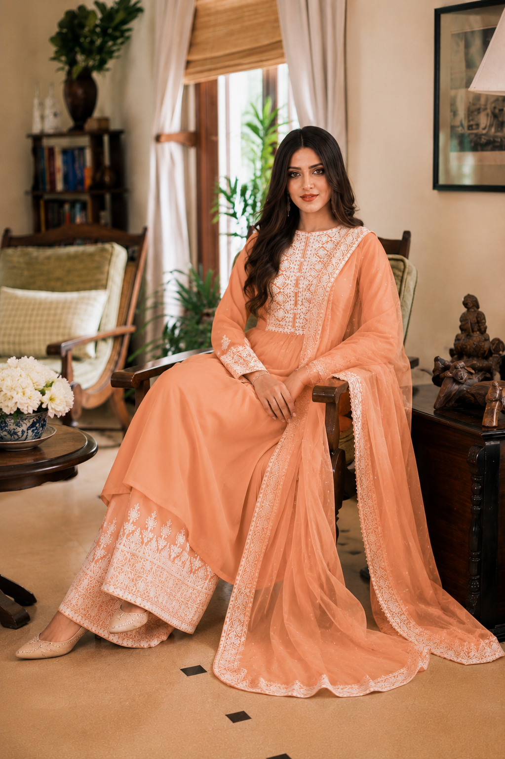 Designer elegant shade coding work party wear dress