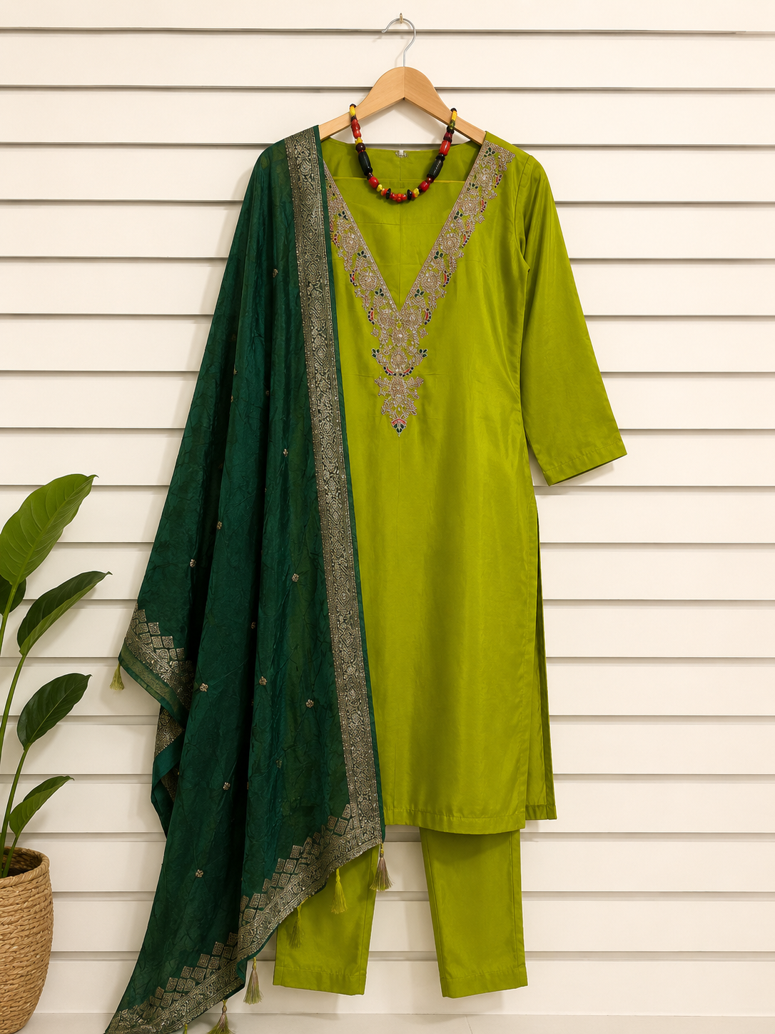 Glace cotton party wear suit best for mehndi function