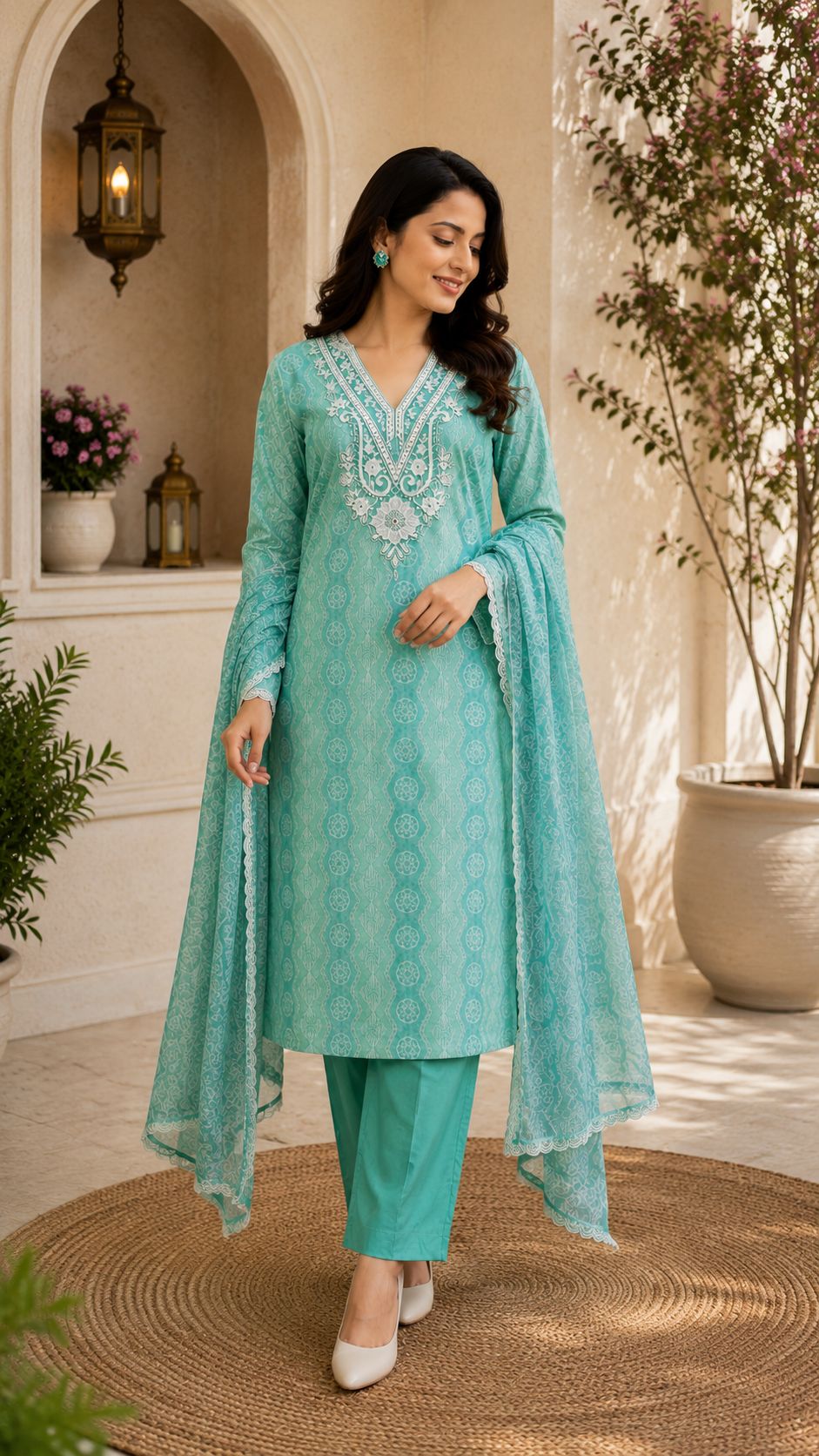 Pure linen cotton designer suit