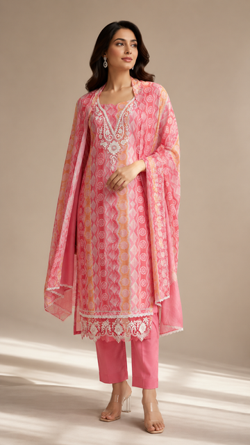Pure linen cotton designer suit