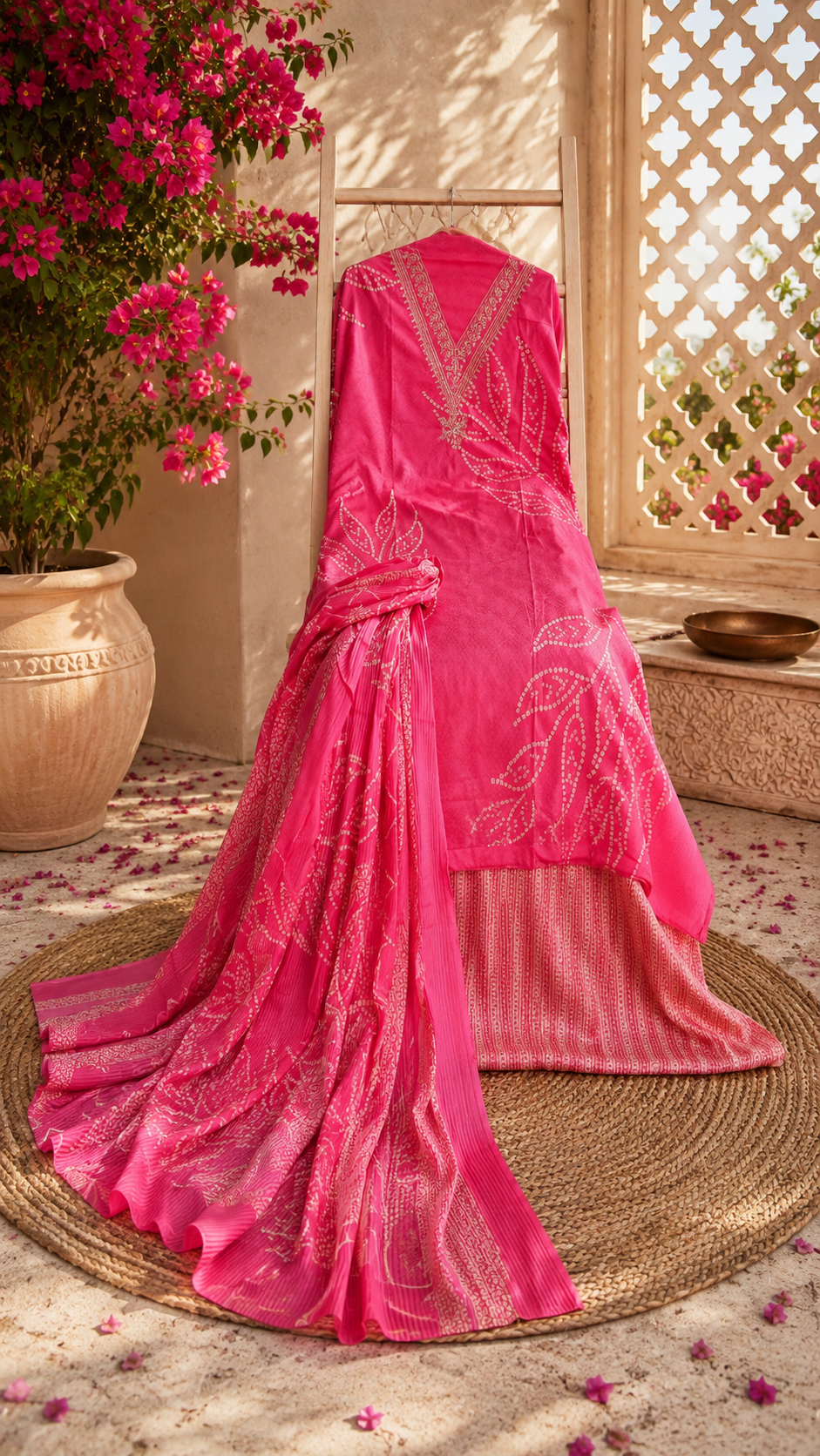 Trending v neck designer pure cotton embroidered  suit