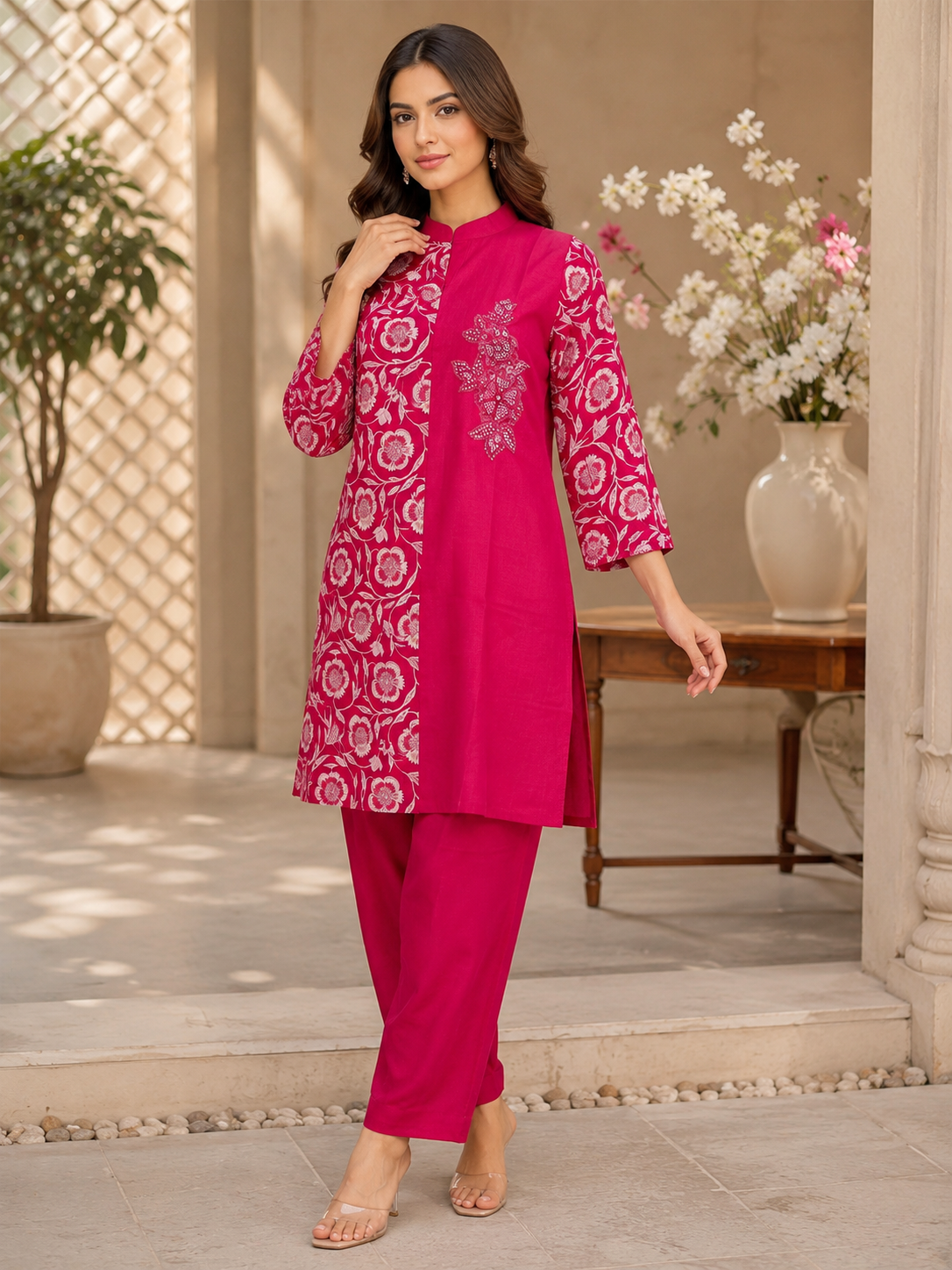 Fancy co-ord set with 3D work