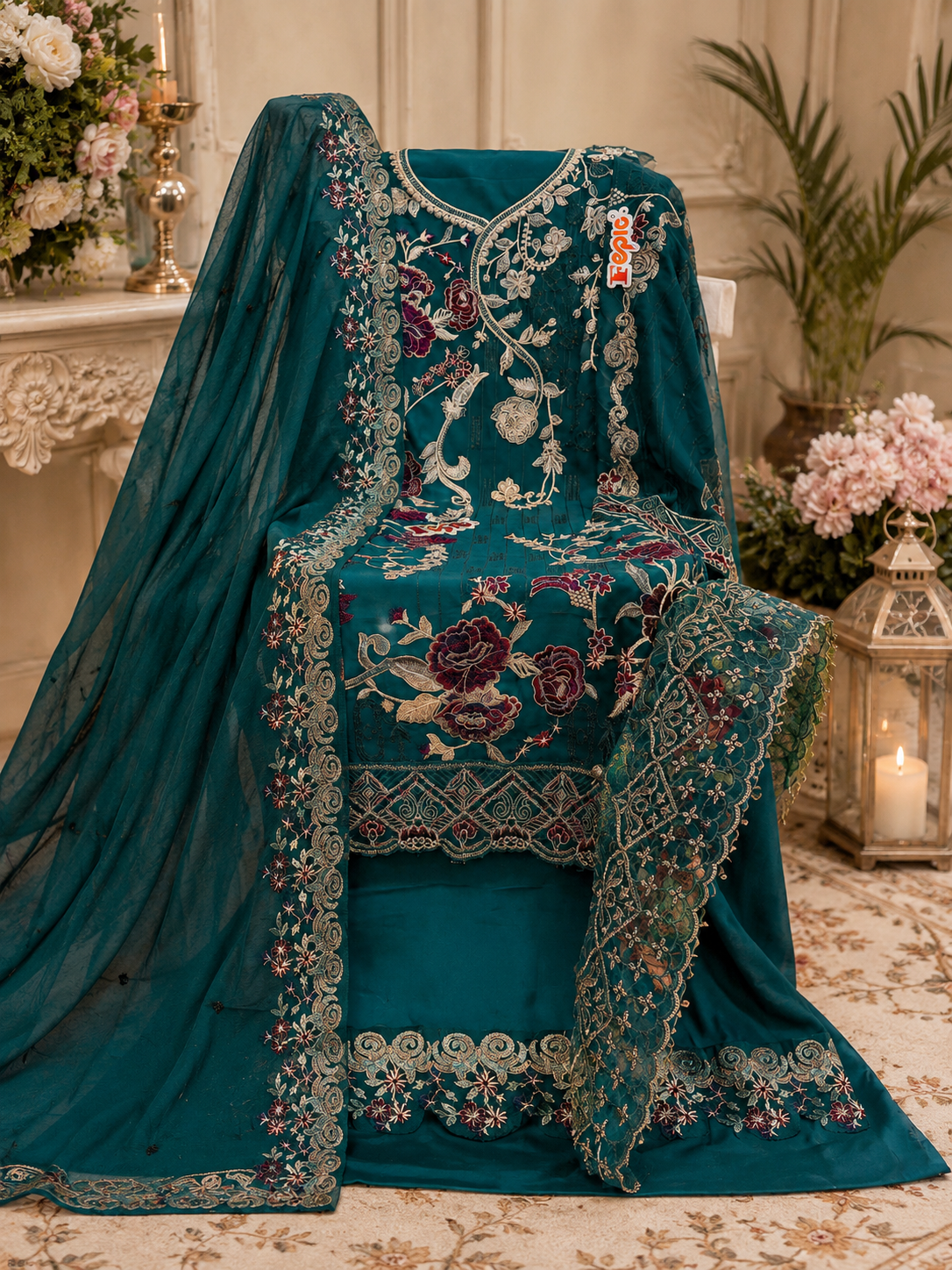 Pakistani style georgette designer party wear suit