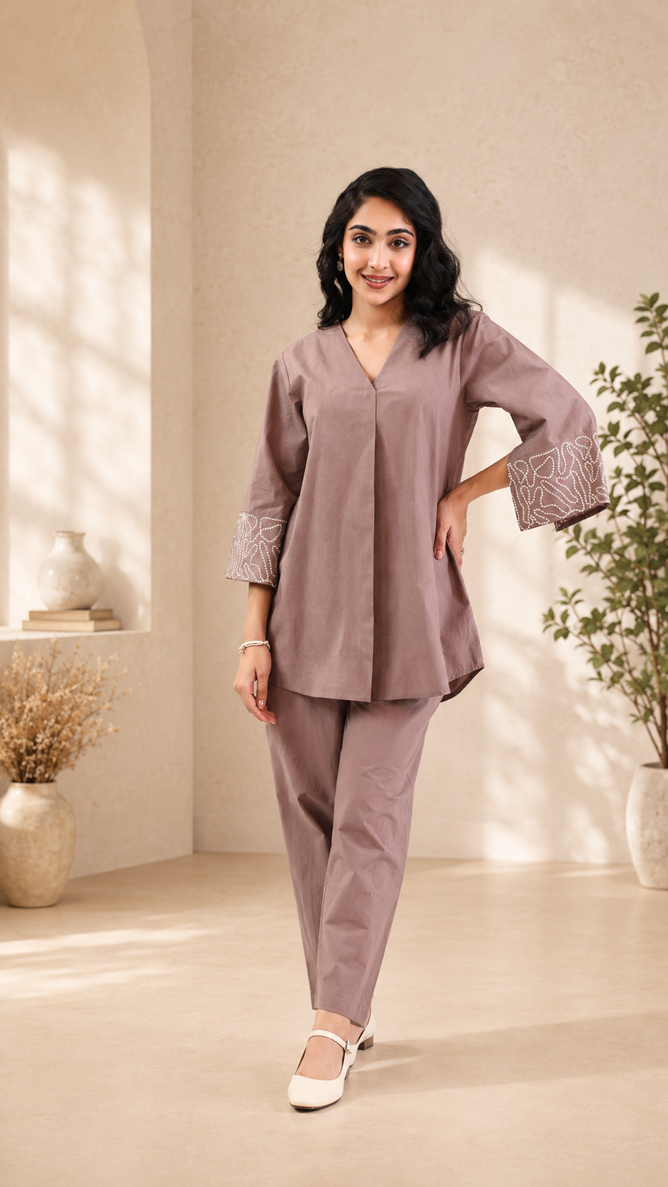 Pure flex cotton sleeves work co-ord set