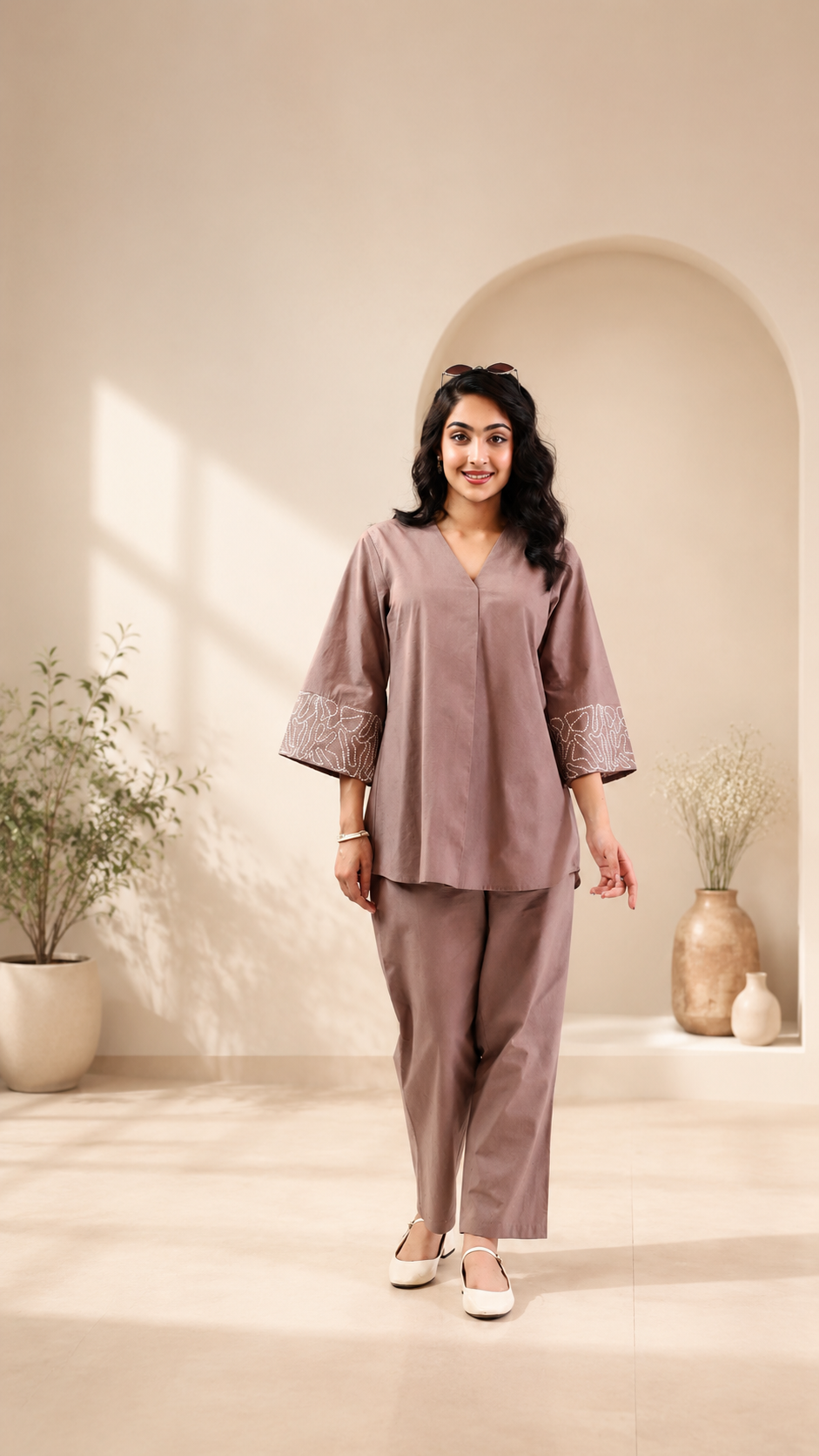 Pure flex cotton sleeves work co-ord set