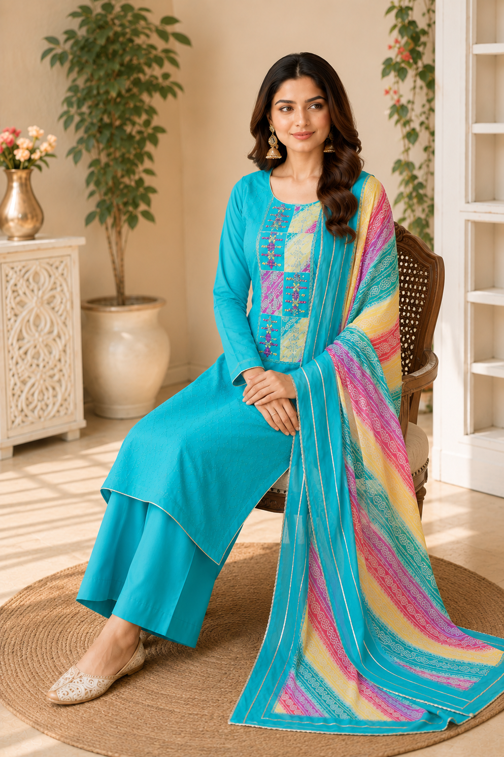 Roman silk fancy designer party wear suit