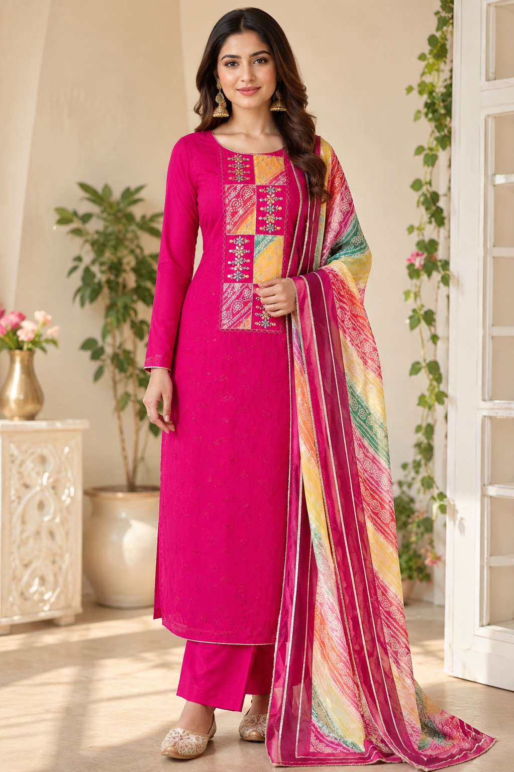 Roman silk fancy designer party wear suit
