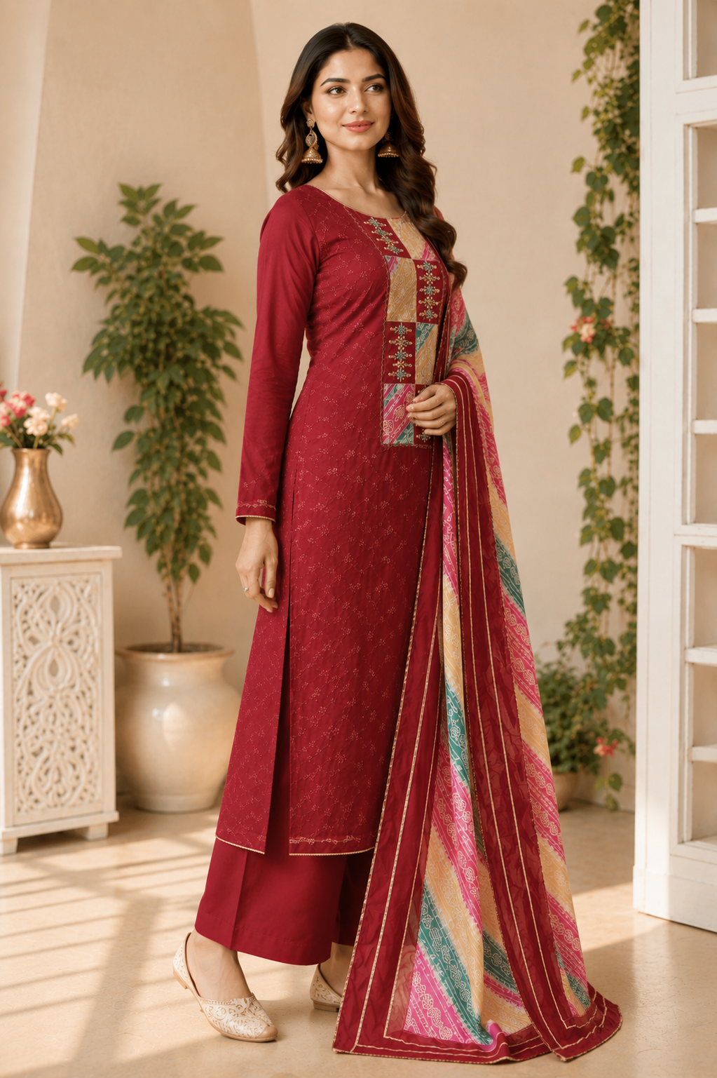 Roman silk fancy designer party wear suit