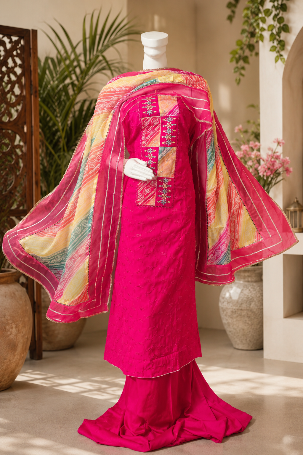 Roman silk fancy designer party wear suit