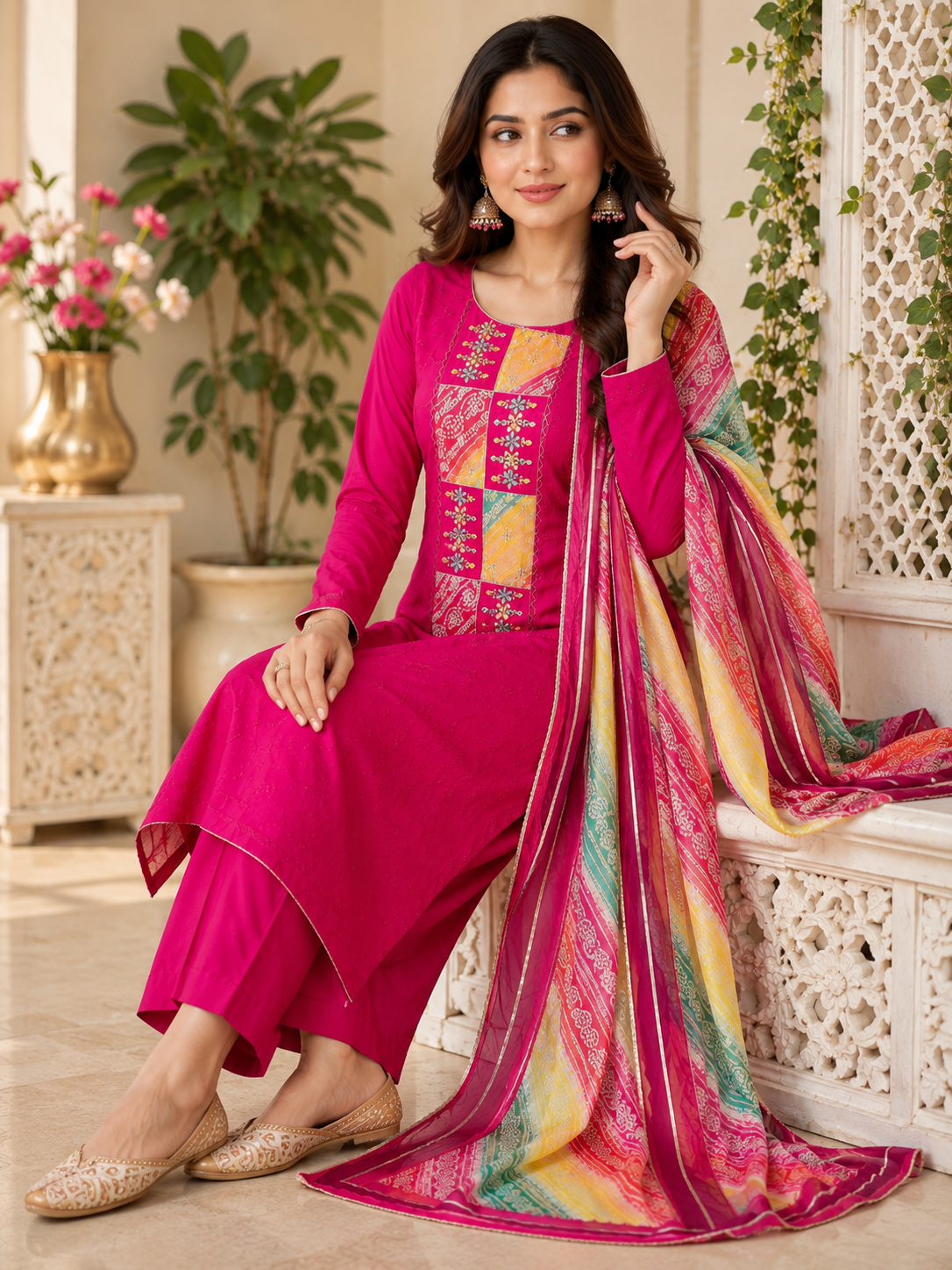 Roman silk fancy designer party wear suit