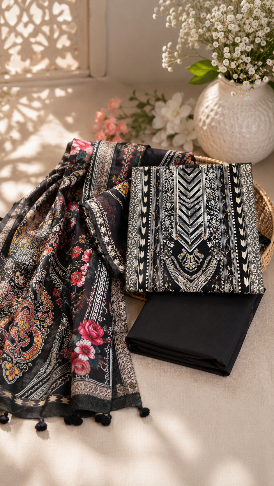 Pure cotton pakistani style print suit