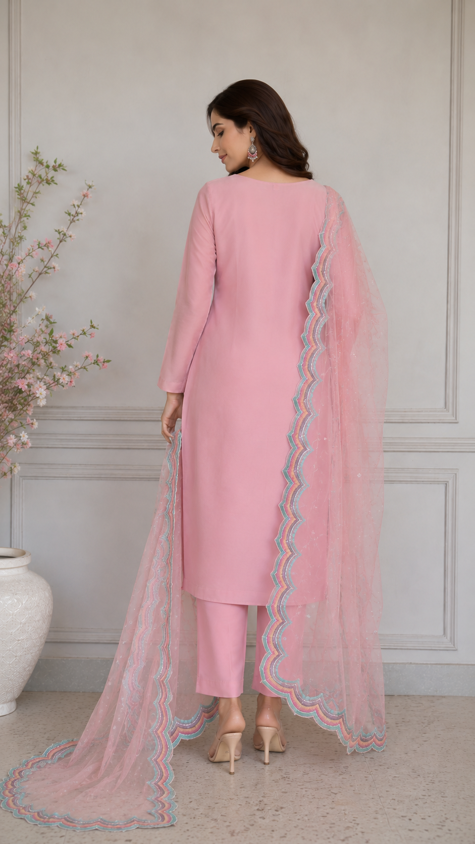 Designer sequence work party wear stylish suit