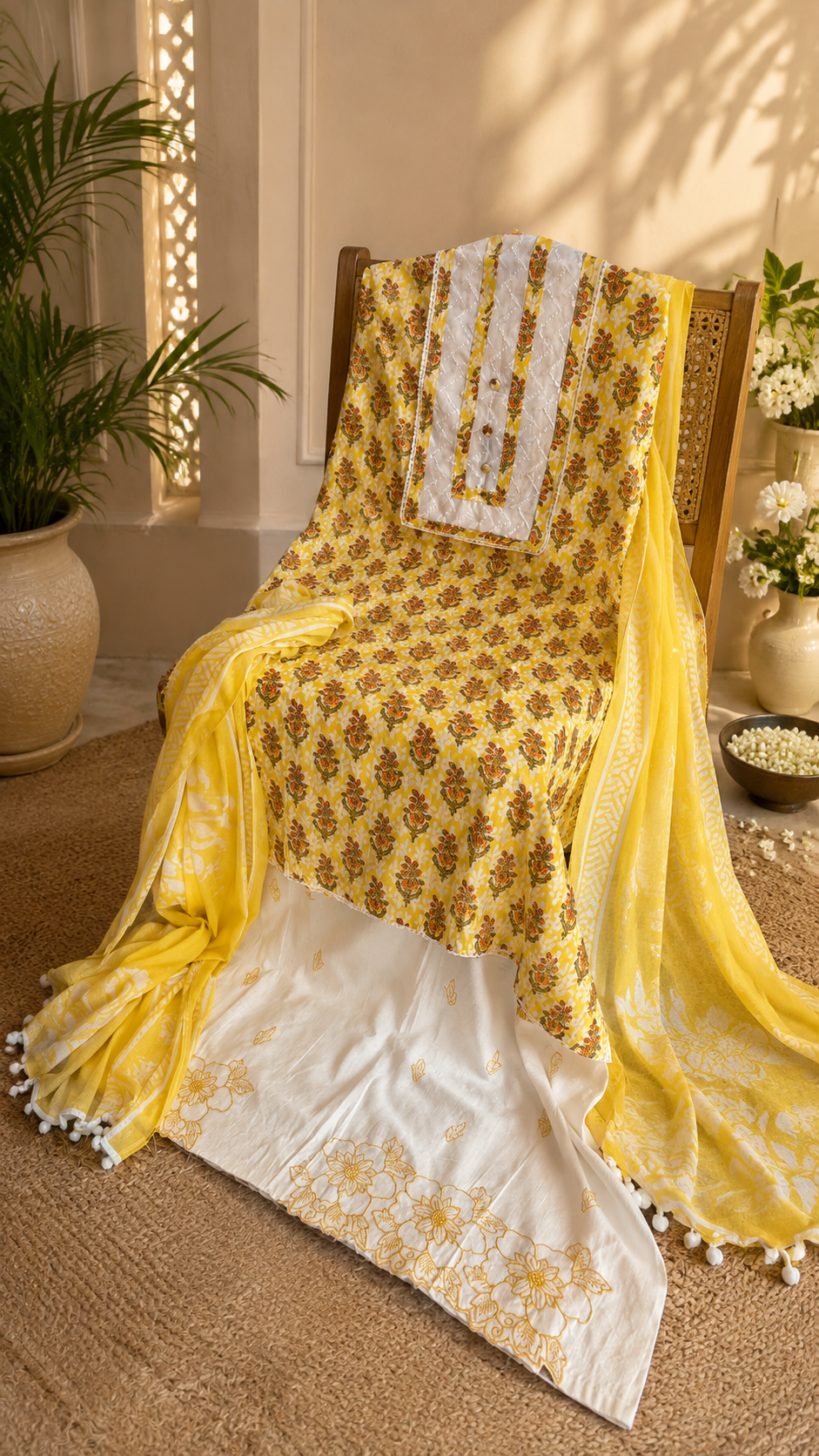 Pure cotton bottom work suit