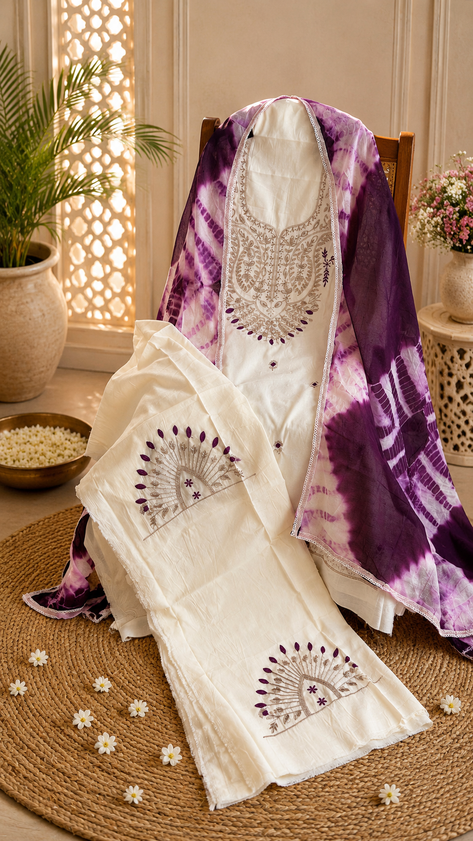 All over cotton punjabi celebrity suit