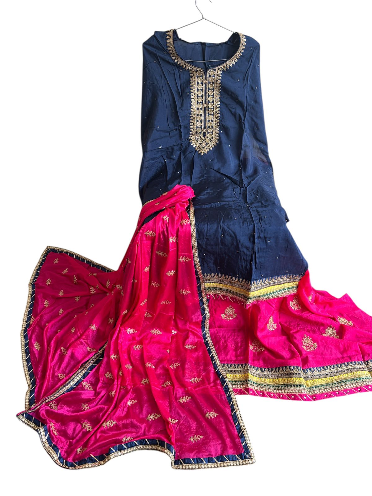 Pure opada silk wedding semi stitched suit