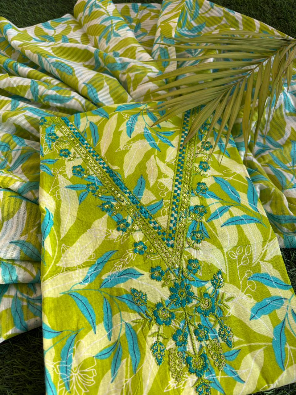 Pure cotton daily wear/office wear cotton dupatta suit