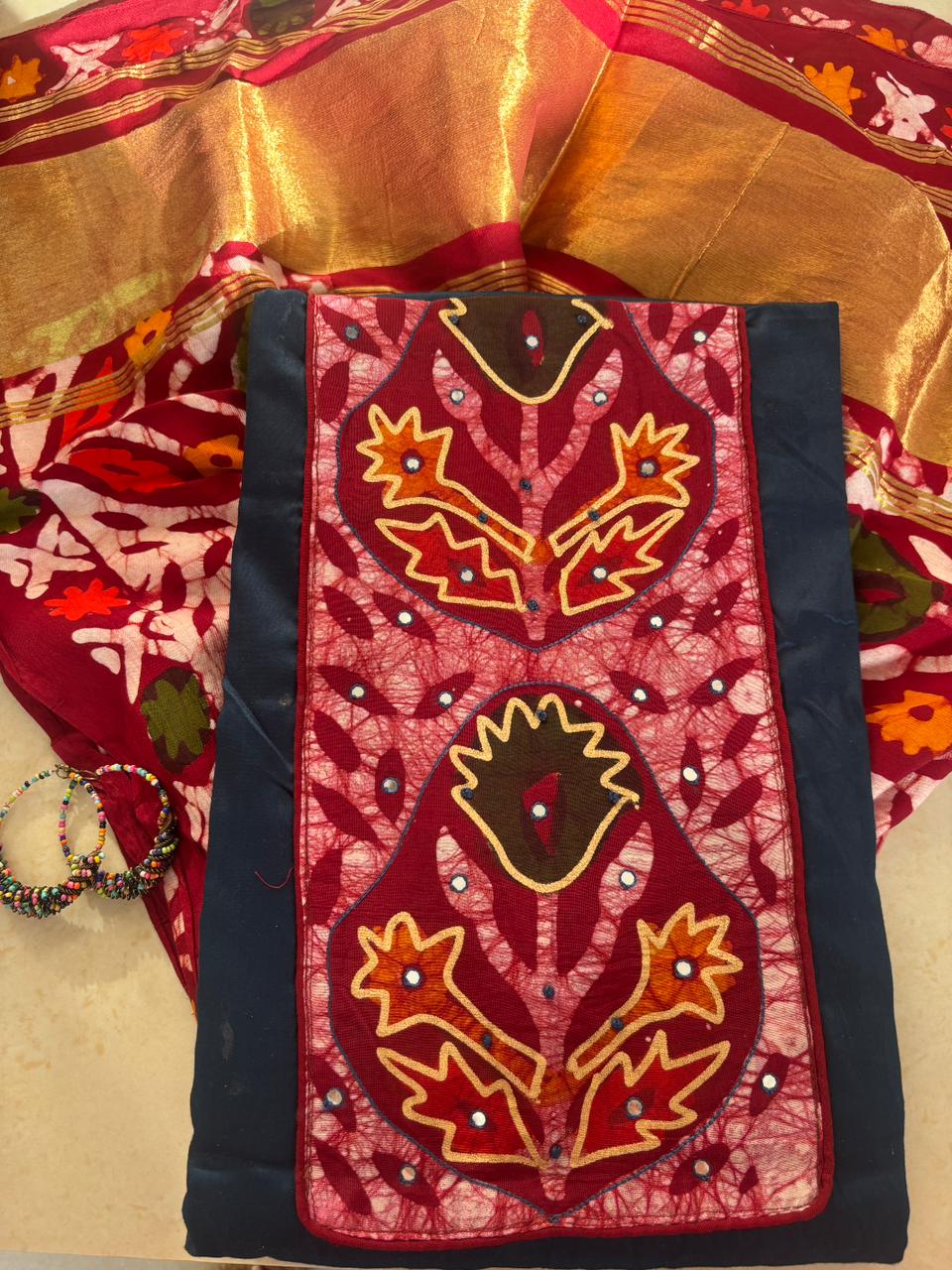 Cotton batik print trending suit