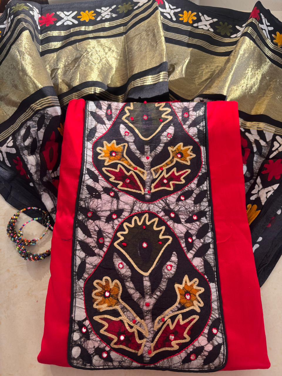 Cotton batik print trending suit